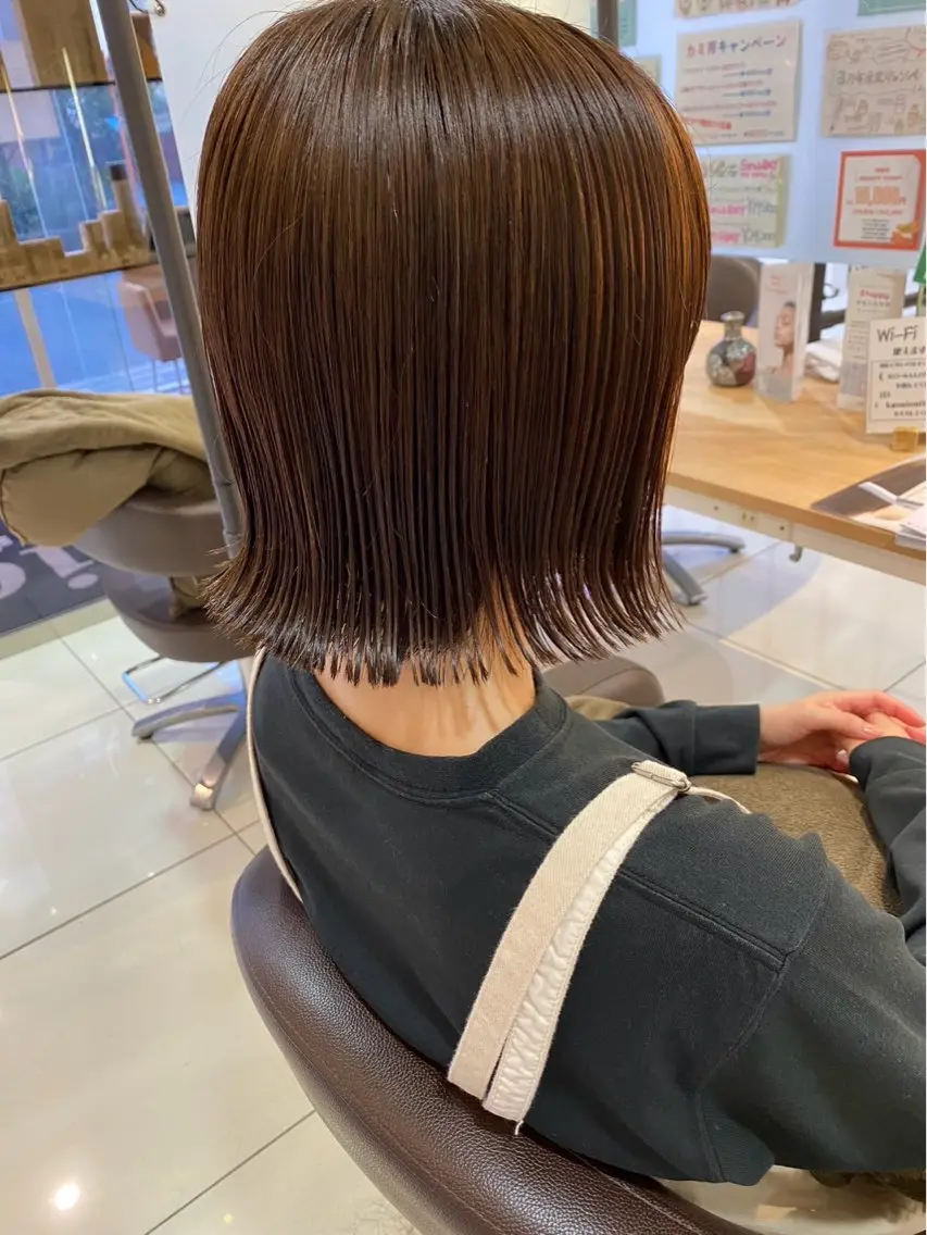 ショート カラー ヘアカラー ツヤカラー/髪質改善 /キリコのヘアスタイル
