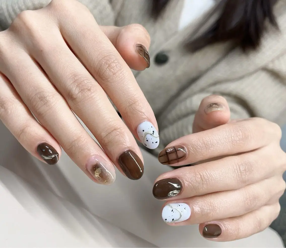 ネイル 成人式 フレンチネイル ジェルネイル グラデーション マグネットネイル ハンドネイル Rika  nail cocoのネイルデザイン