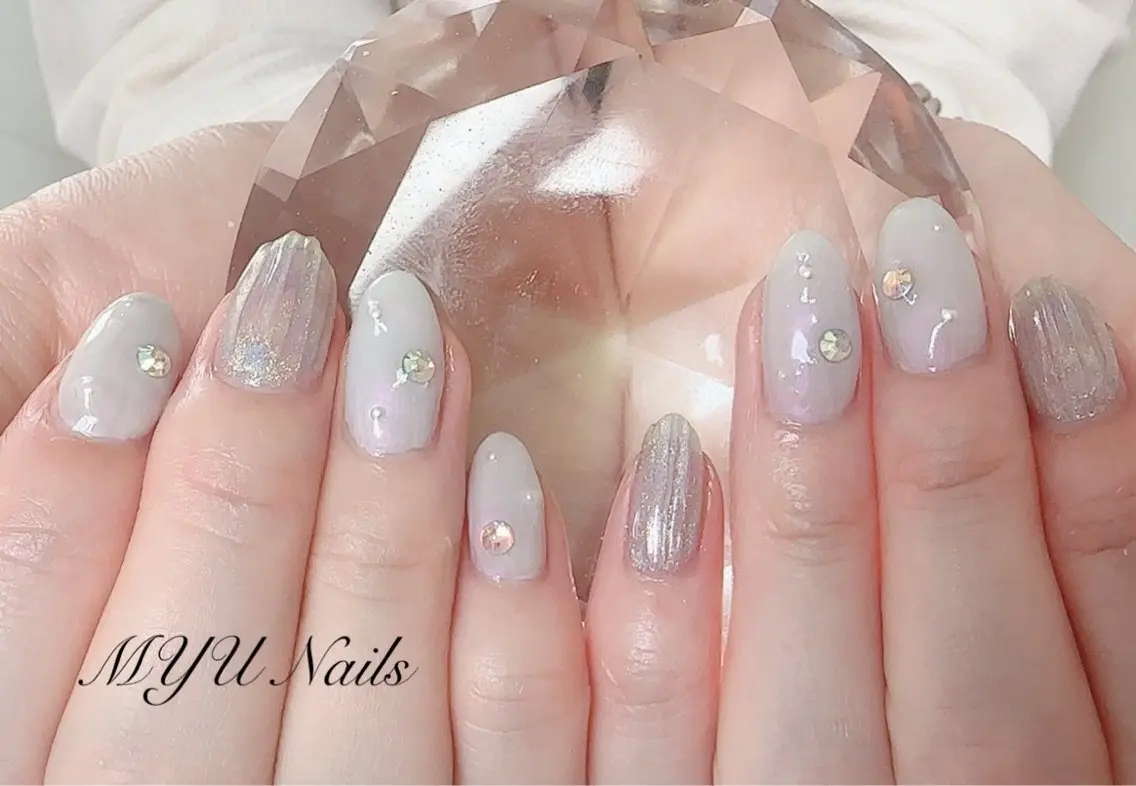 ネイル ジェルネイル 持ち込み ニュアンスネイル ワンカラーネイル パラジェル ハンドネイル ニュアンスネイル🌈 MYU Nailsのネイルデザイン
