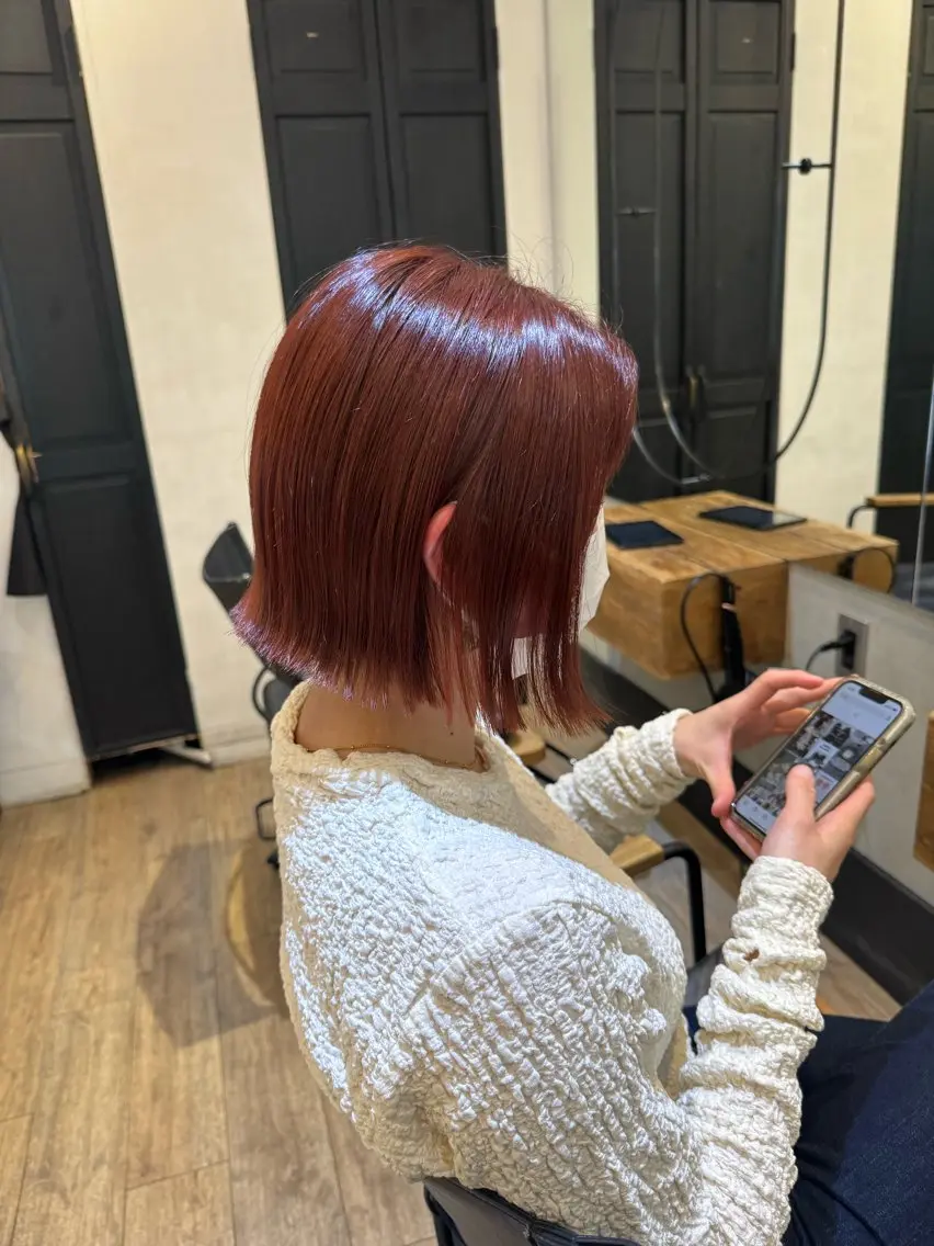 セミロング 新宿/顔周りカット +レイヤー=しずく♩のヘアスタイル