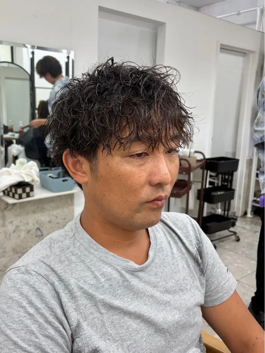 パーマ メンズ カット パーマ 🔥メンズパーマ特化 菅谷尚悠🔥のヘアスタイル