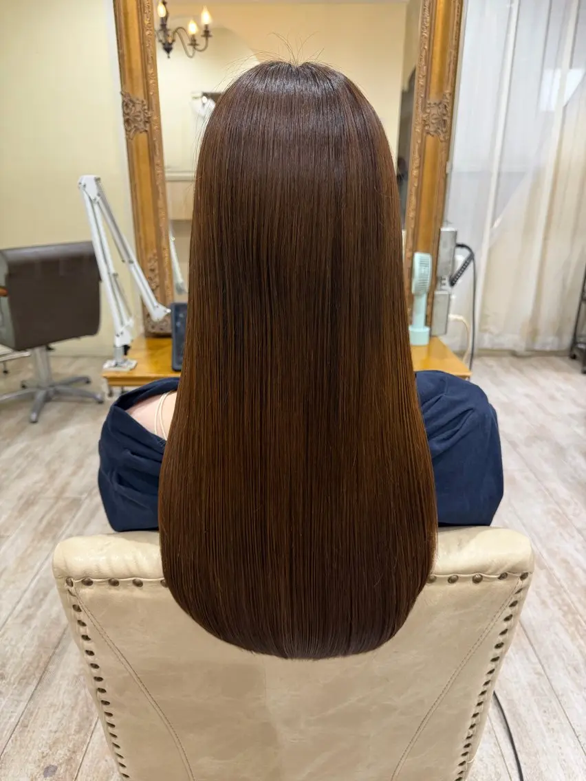 ロング カラー 髪質改善 レイヤーカット ロング カット ヘアカラー 縮毛矯正 トリートメント 新越谷noble店長 松本拓也▶◀*.のヘアスタイル
