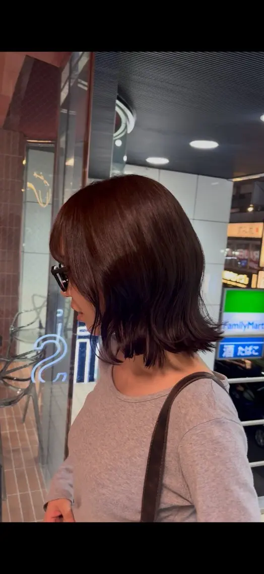 ミディアム カラー ブリーチ 透明感カラー ブリーチなしカラー ボブ カット ヘアカラー 海外カラー カット/anju🌺のヘアスタイル