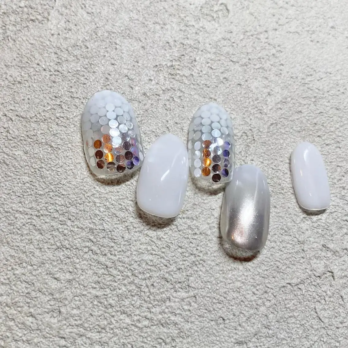 ネイル アートネイル フットネイル ニュアンスネイル 冬ネイル 山田 貴子のネイルデザイン