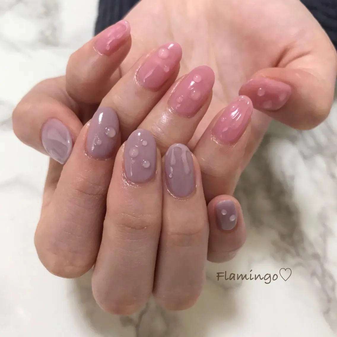 ネイル ニュアンスネイル ワンカラーネイル ピンク シンプルネイル 春ネイル フィルイン/爪育成♡ 40代からのサロンのネイルデザイン