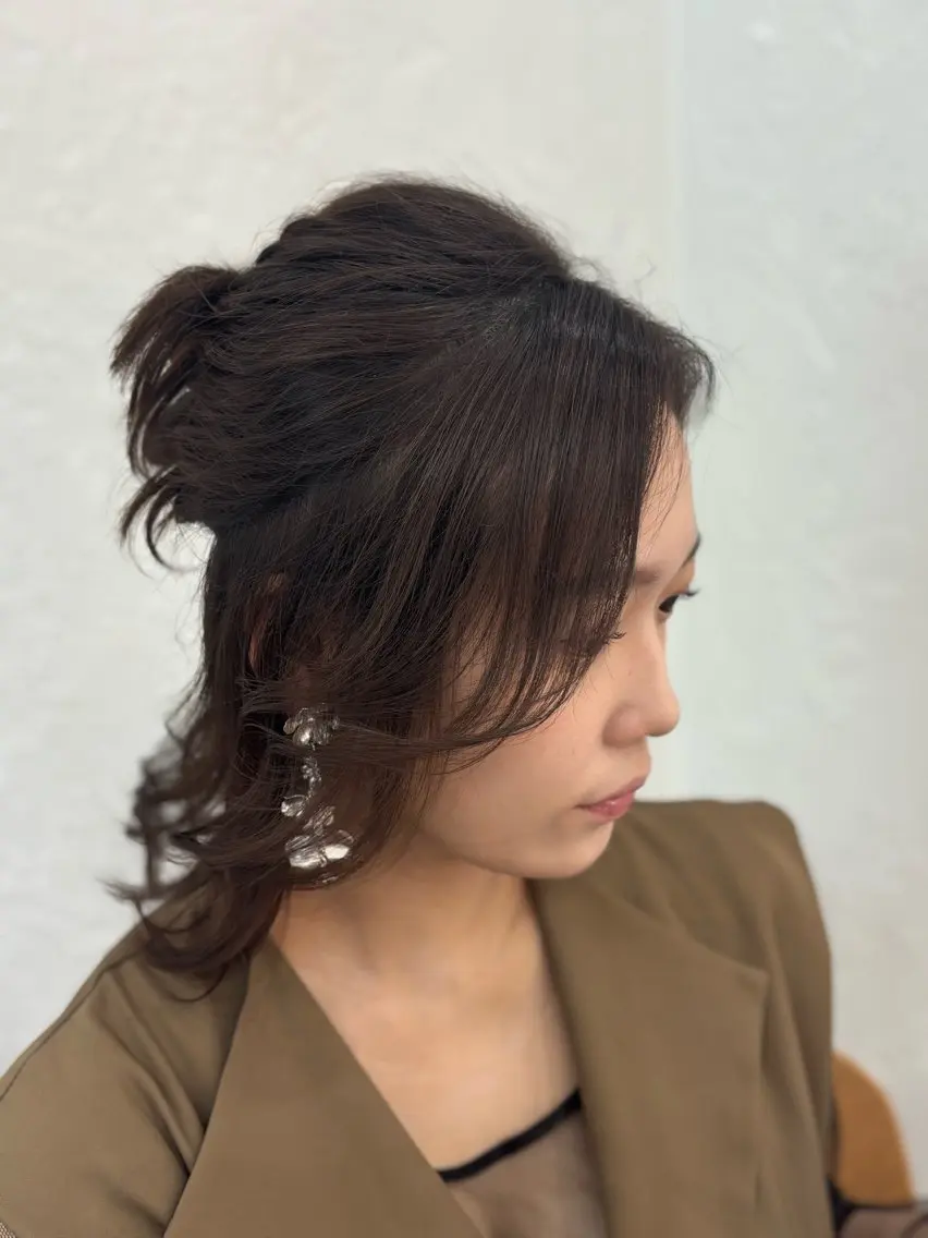 ミディアム カラー ヘアアレンジ 結婚式・ブライダル デート トップスタイリスト Shoyaのヘアスタイル
