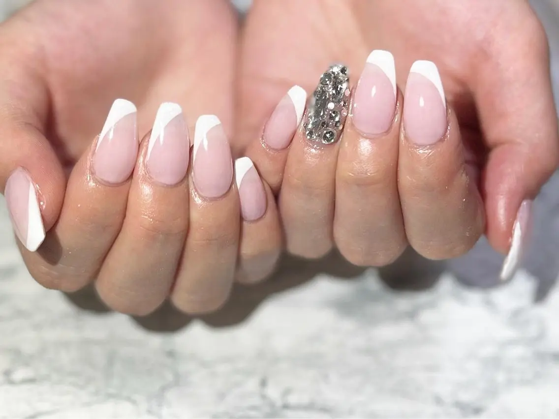 ネイル フットネイル フレンチネイル ニュアンスネイル シンプルネイル 春ネイル nail fufla ♡yamane♡のネイルデザイン