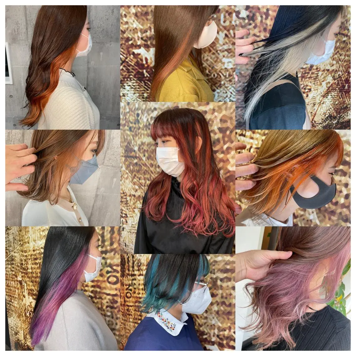 ロング カラー インナーカラー ヘアカラー レイヤーカット匠 イソザキノリユキのヘアスタイル