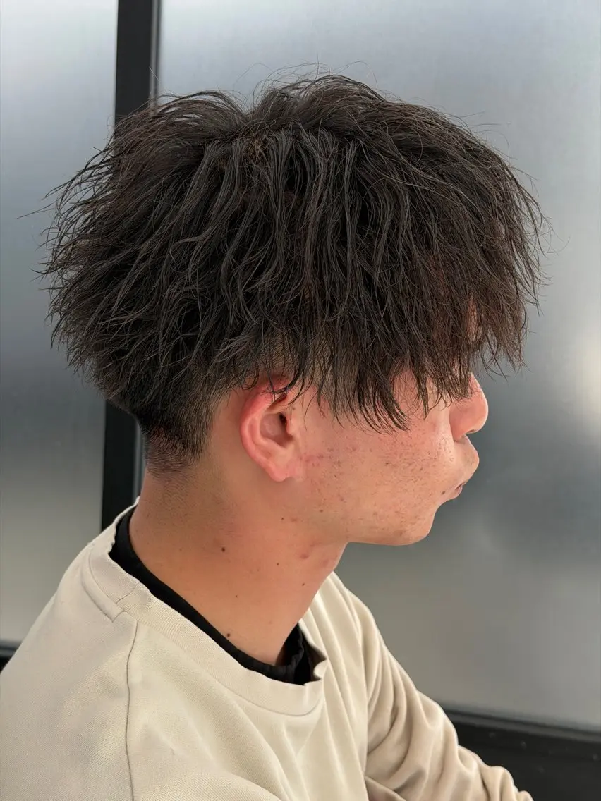 ショート パーマ カット パーマ 半個室　メンズパーマ 多田崚馬　メンズ特化のヘアスタイル