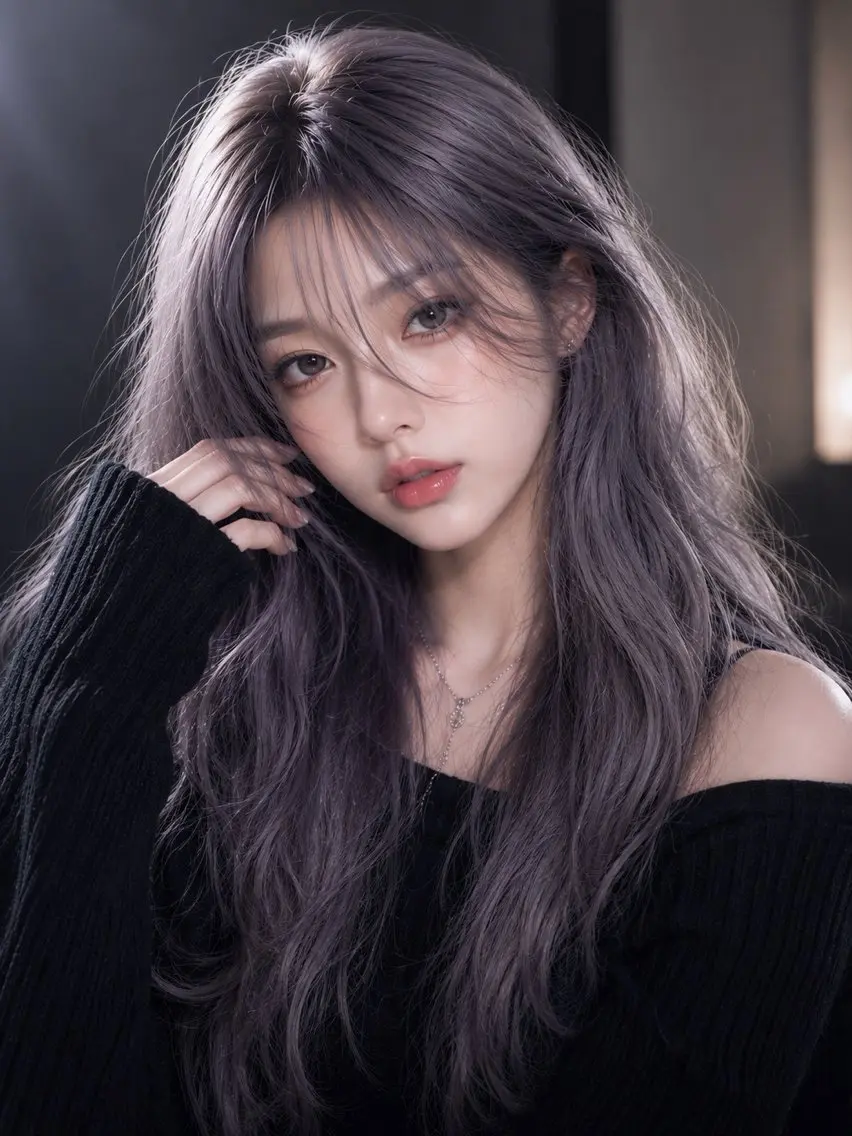 ロング カラー ヘアアレンジ カット ヘアカラー トリートメント ヘッドスパ ヘアセット 💍透明感×韓流ハイ トーン💍RYUTAのヘアスタイル