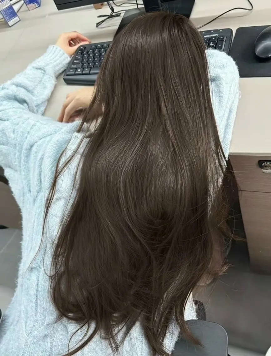 ロング カラー ヘアカラー ヘアセット 韓国トレンドカット カラー🤍しゅうじのヘアスタイル