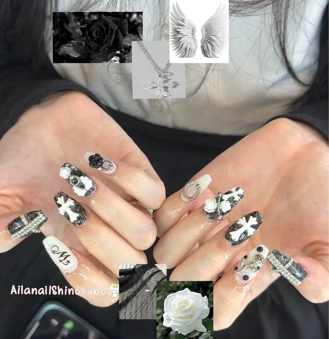 ミディアム 韓国風ヘア Aila Nail Shinokuboのネイルデザイン