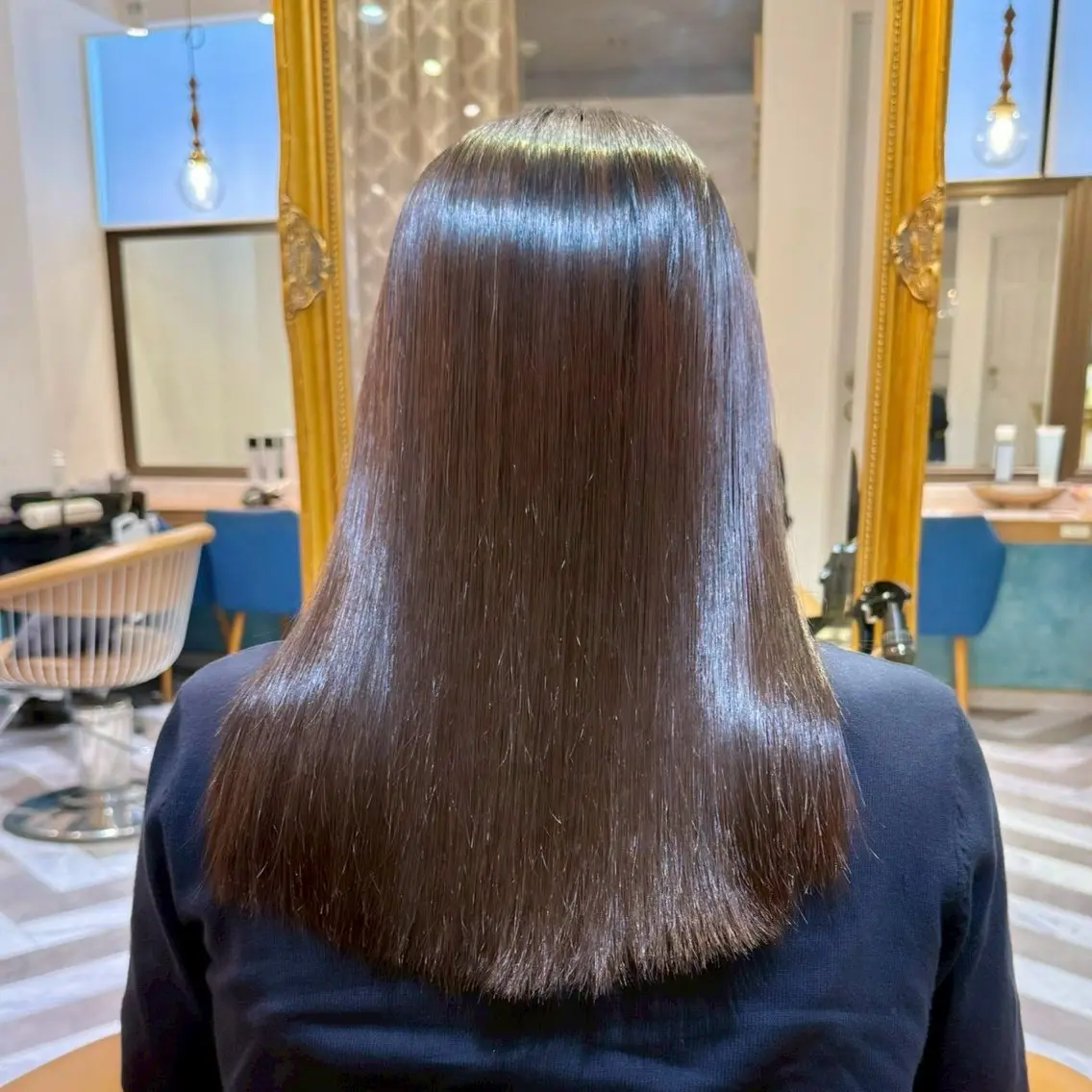ロング 縮毛矯正 佐藤 優成のヘアスタイル