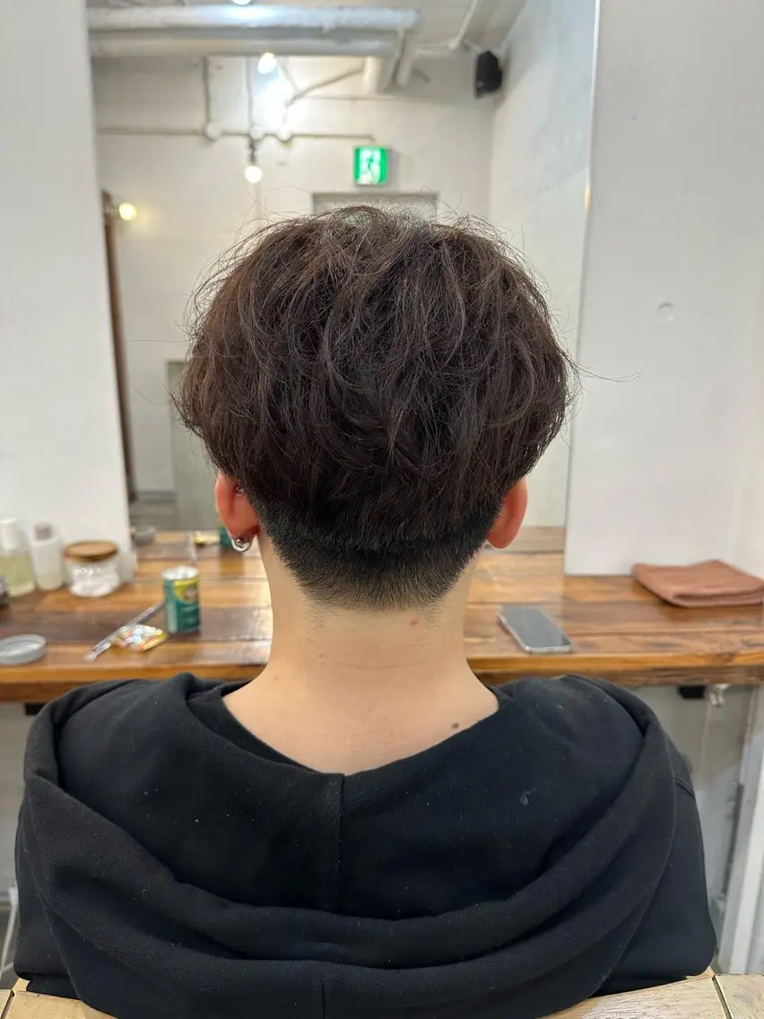 ショート カラー パーマ メンズ カット パーマ トリートメント ヘアセット 横浜/メンズ特化/ Farbe/田中颯斗のヘアスタイル