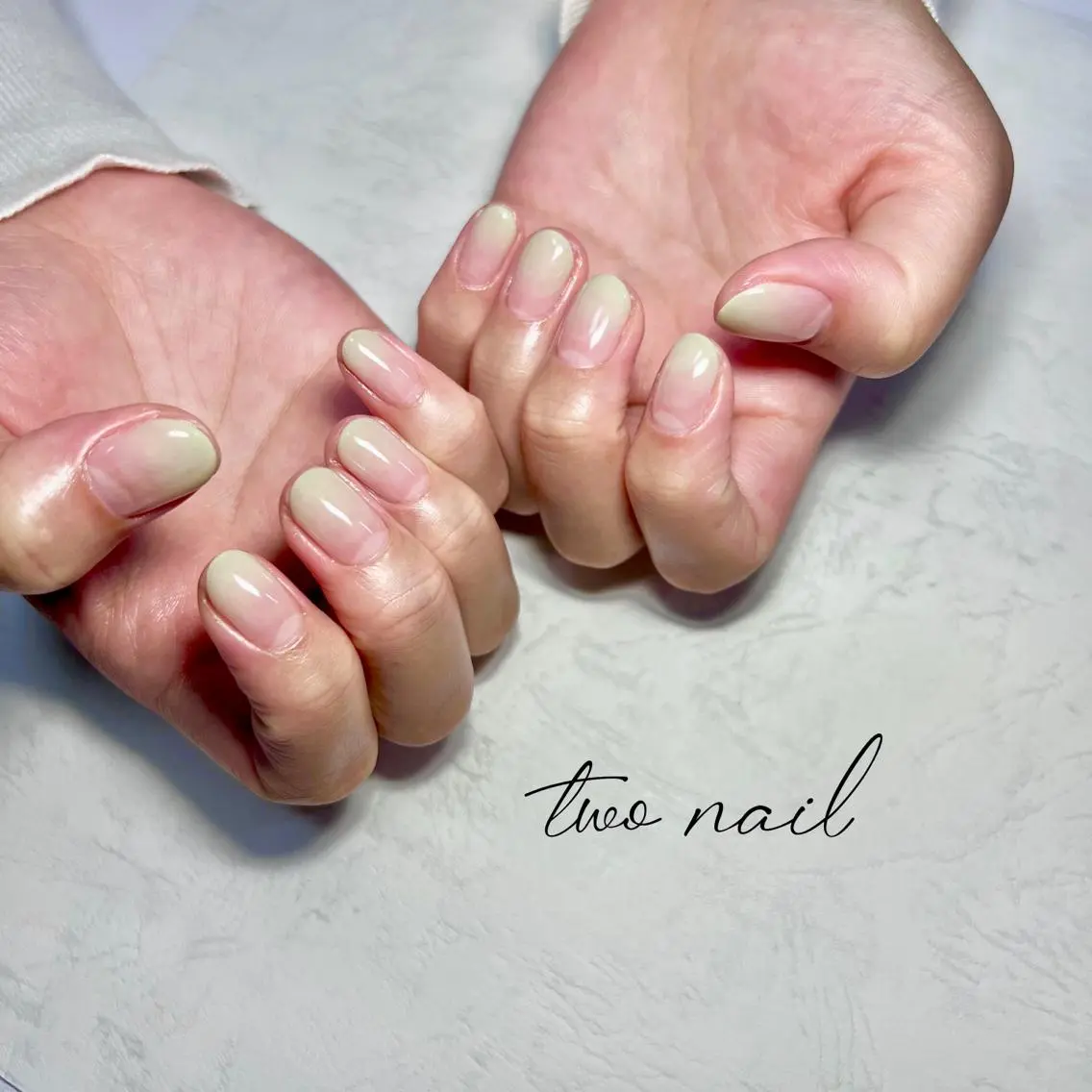ネイル アートネイル フットネイル ハート ニュアンスネイル ホワイト ハンドネイル two nailのネイルデザイン