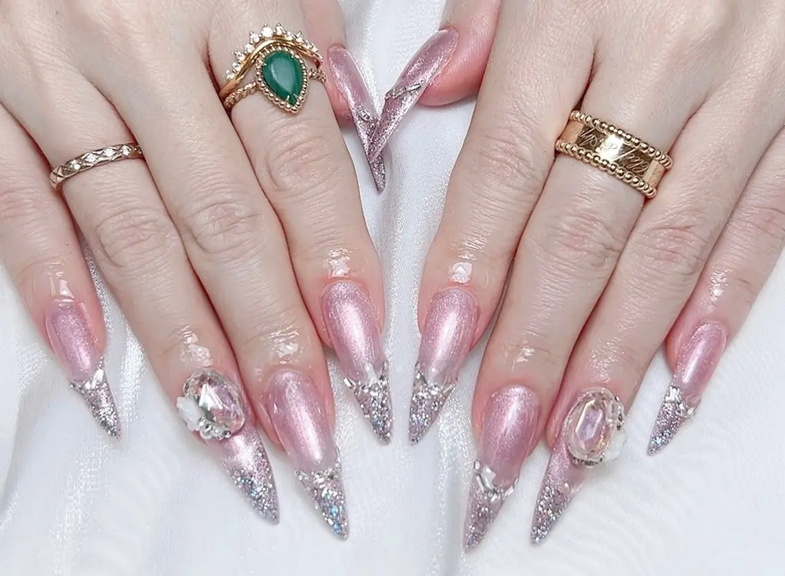 ネイル ハンドネイル M🌷nail 長さだし専門店のネイルデザイン