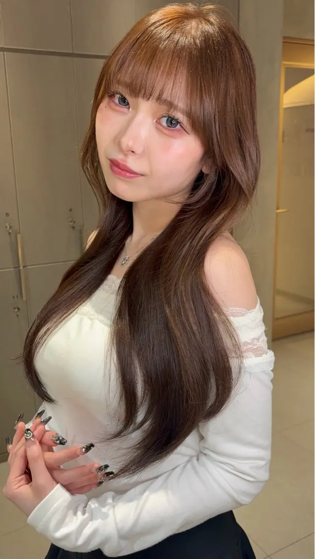 ロング カット ヘアカラー トリートメント 仙台Ｉ韓国レイヤー Ｉ髪質改善Ｉ伊藤拓海のヘアスタイル