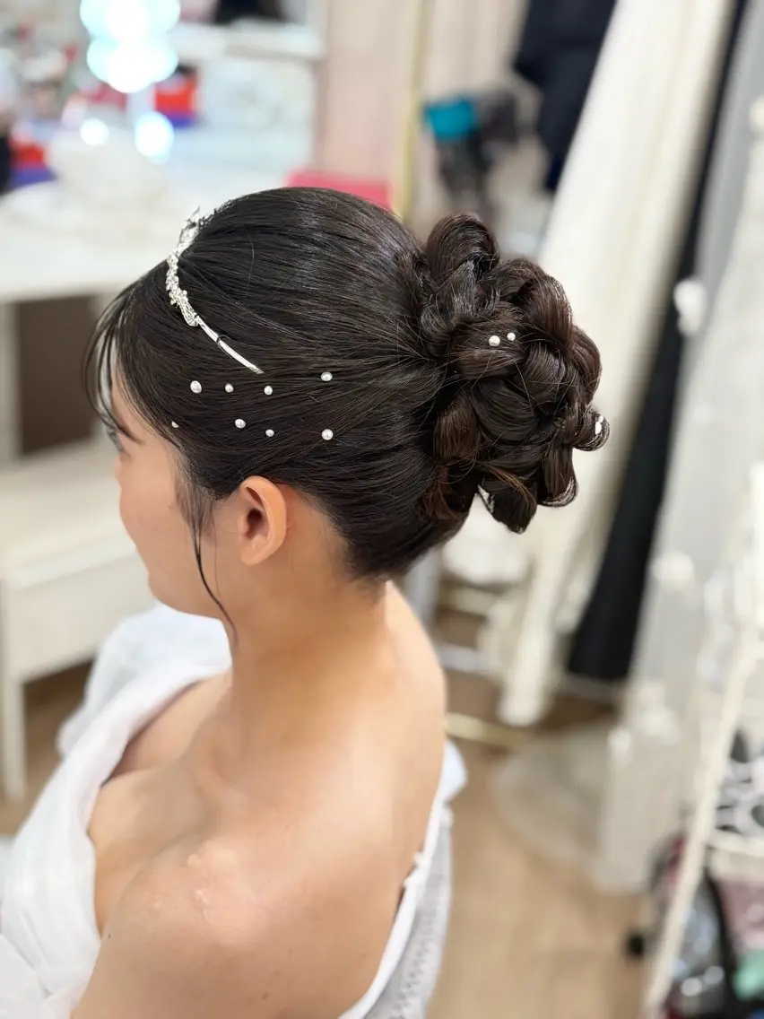 ロング ヘアセット Charmoi 枚方 Yuukiのマツエク・マツパデザイン
