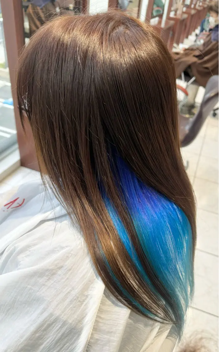 カラー ブルーカラー ブラウンカラー AMITYメンズ特化 ASUMIのヘアスタイル