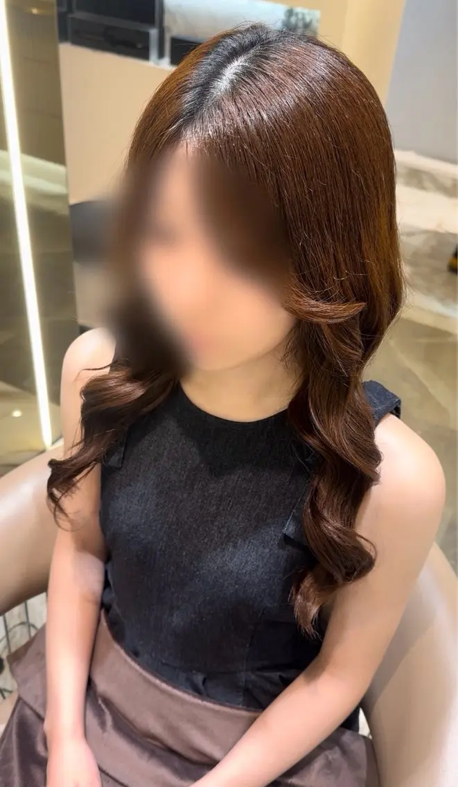 ロング ヨシンモリ 韓国風ヘア ヘアセット 清楚ギャルの女王👑 めい🩶🩶のヘアスタイル