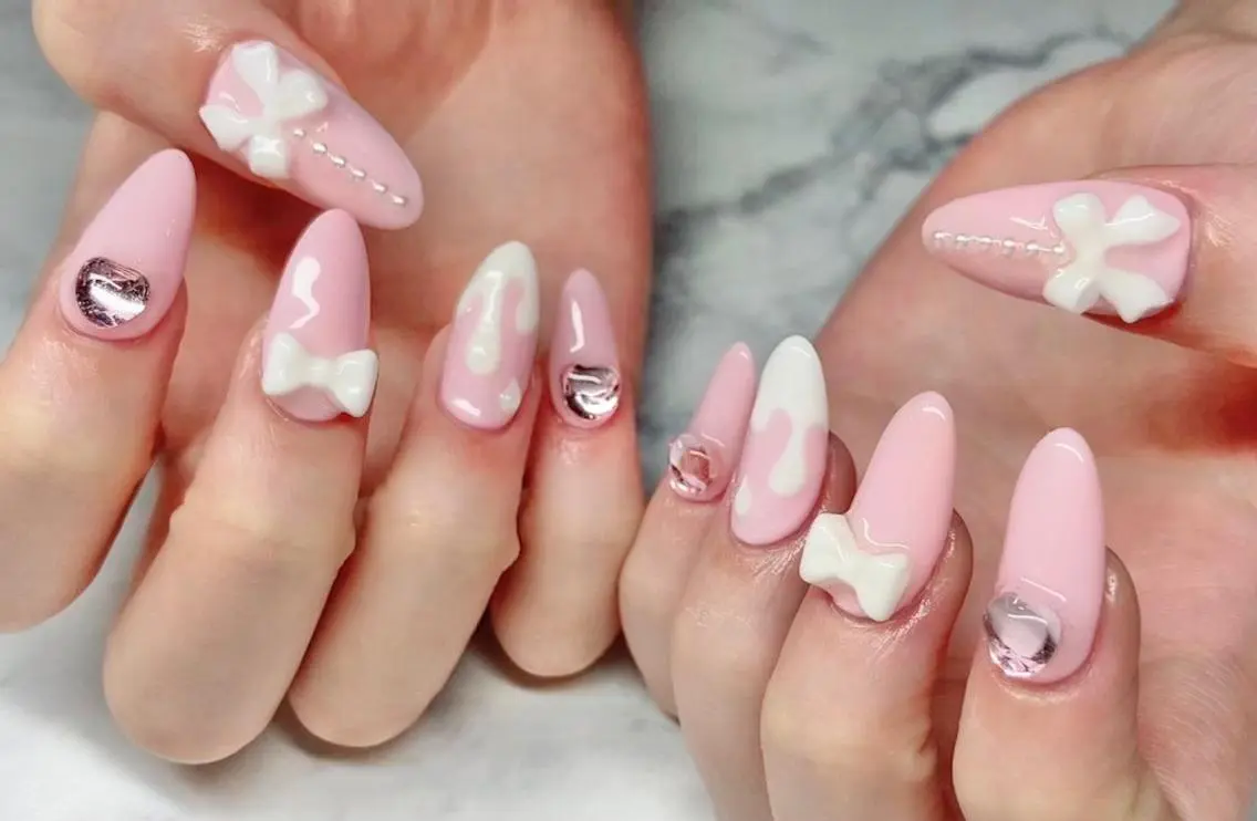 ネイル 長さ出し ジェルネイル 韓国ネイル マグネットネイル 持ち込み ハンドネイル Nail&eye Belire 新宿のネイルデザイン