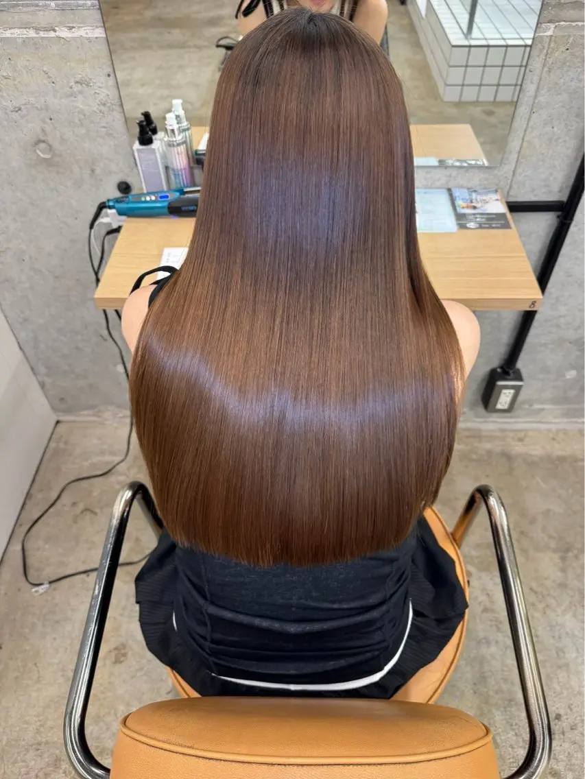 ロング ヘアカラー トリートメント 髪質改善/艶髪 🌿harukaのヘアスタイル