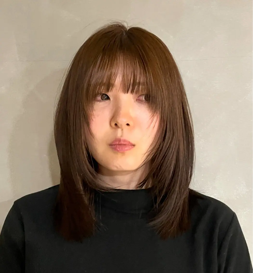 ミディアム 古久保 日音のヘアスタイル