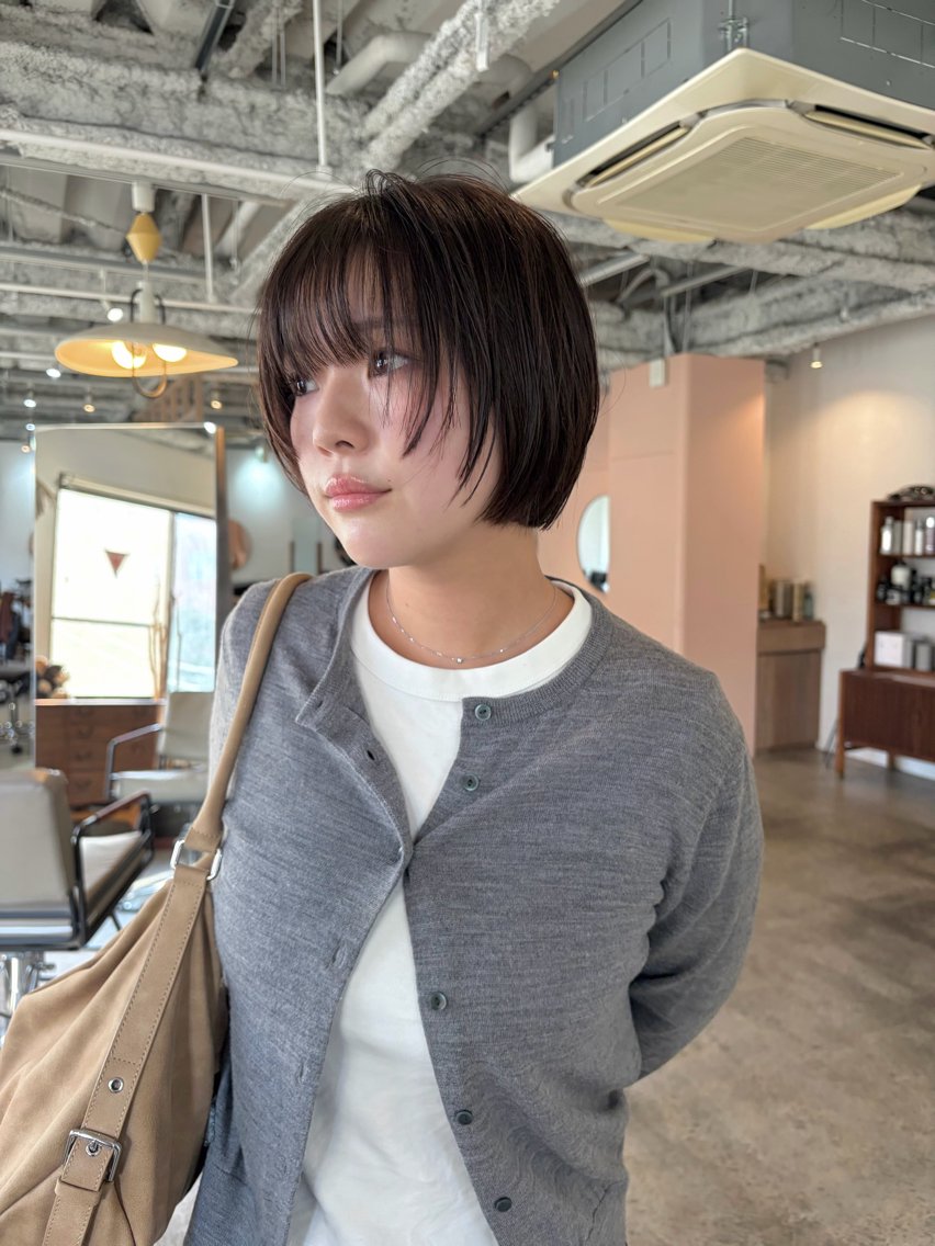 ショート カラー ブラウンカラー ラベンダーカラー ボブ yu maのヘアスタイル