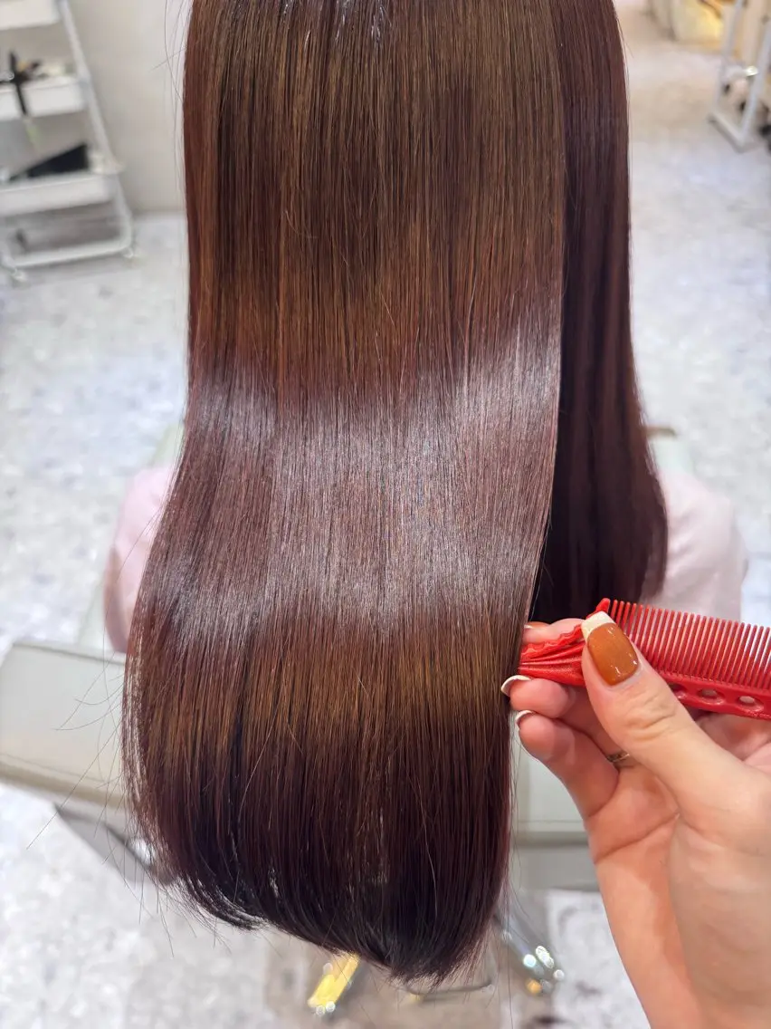 ミディアム カラー カット ヘアカラー トリートメント 🎀髪質改善/艶髪/ 艶カラー🎀浅田涼風のヘアスタイル