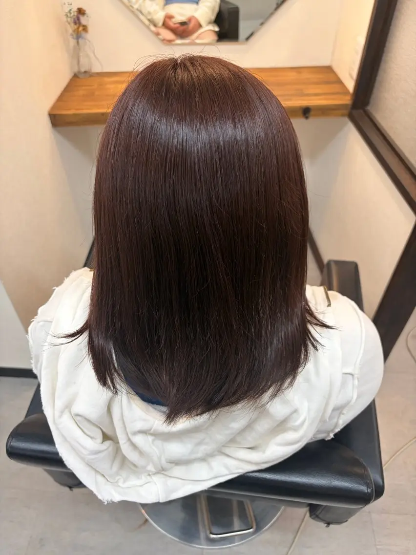 ミディアム カラー ブラウンカラー イルミナカラー ピンクカラー ピンクブラウン Sakura 𓂃𓈒𓂂𓏸🌸のヘアスタイル