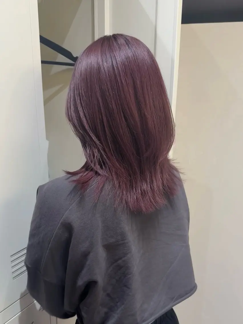 ミディアム カラー ヘアカラー トリートメント 透明感×レイヤー 【梅田】KANONのヘアスタイル