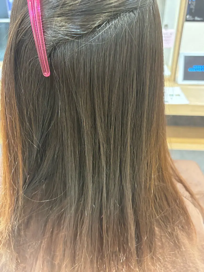 ミディアム 縮毛矯正 縮毛矯正 淺井 さくらのヘアスタイル