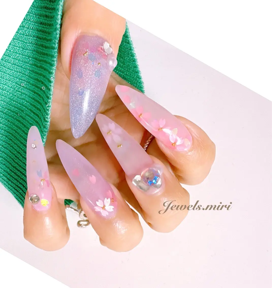 ネイル 入学式 卒業式 春ネイル ネイルサロン Jewels Mのネイルデザイン