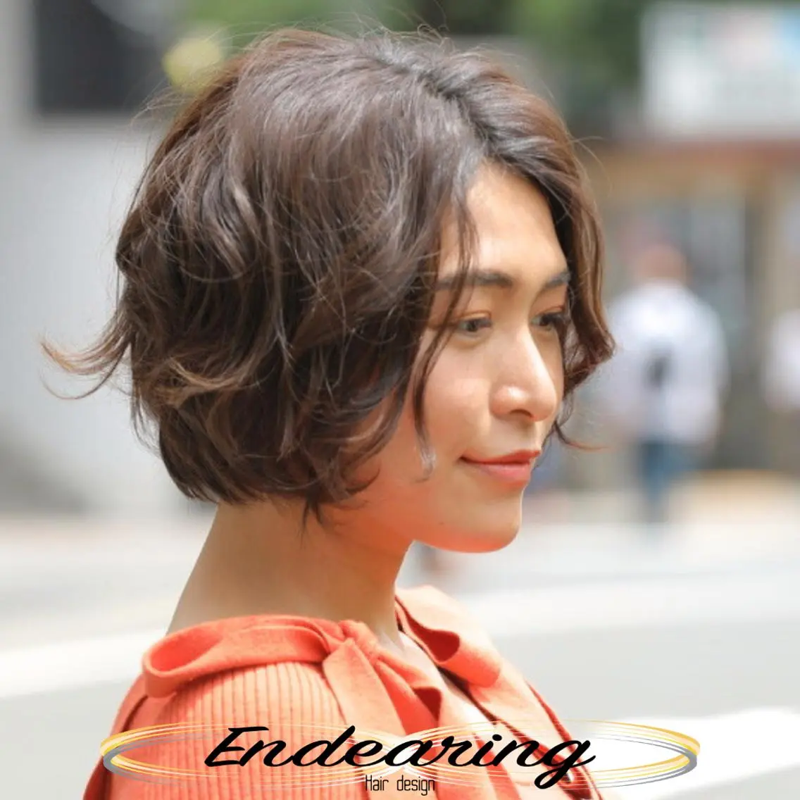 ショート ボブ くせ毛 レイヤーカット 似合わせカット 小顔カット カット ヘアカラー Endearing 銀座/レイヤーカットのヘアスタイル
