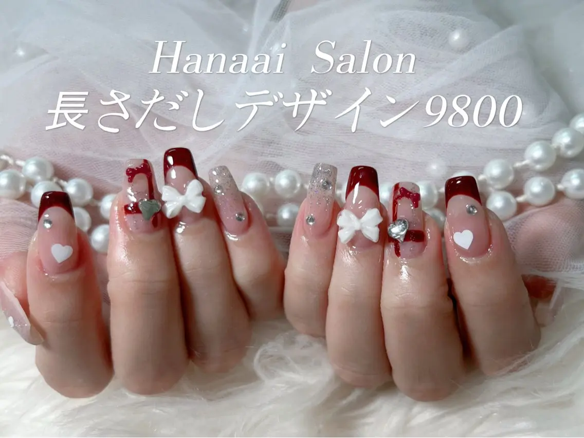 ネイル キラキラネイル 韓国ネイル ロングネイル ピンク スカルプネイル ハンドネイル Hanaai Rikaのネイルデザイン