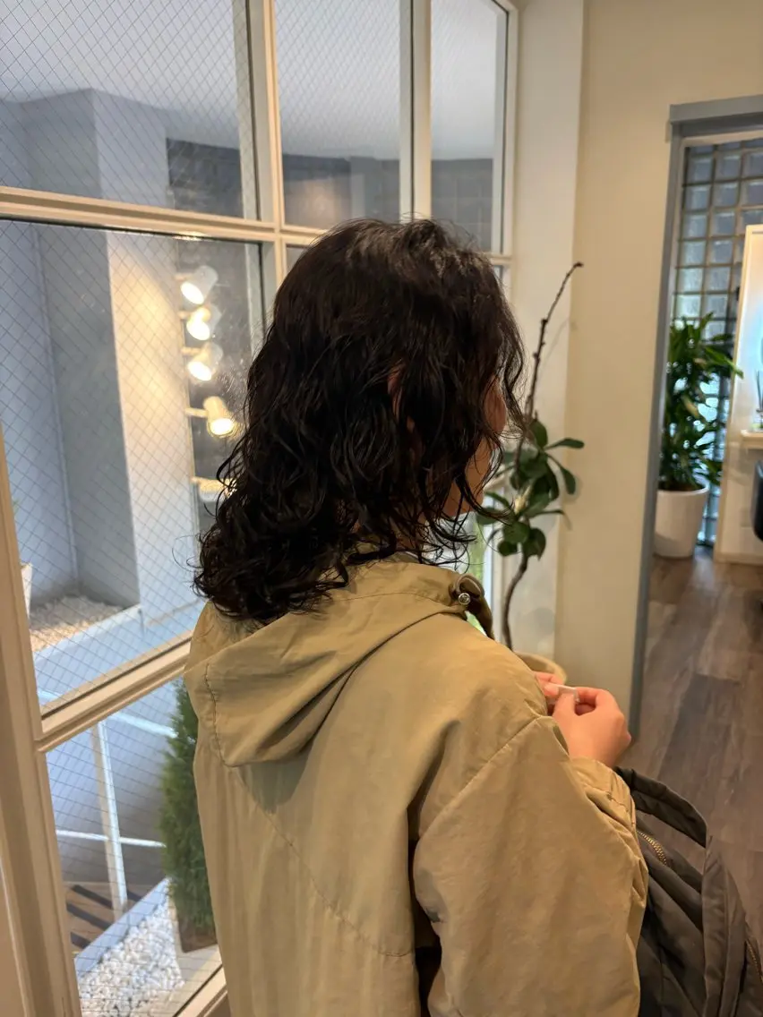 セミロング パーマ セミロングパーマ 樅木 恒毅のヘアスタイル