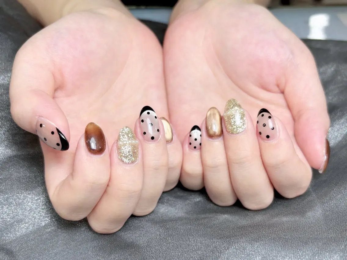 ネイル ハンドネイル H3 Nail Tsuki🦋💙のネイルデザイン