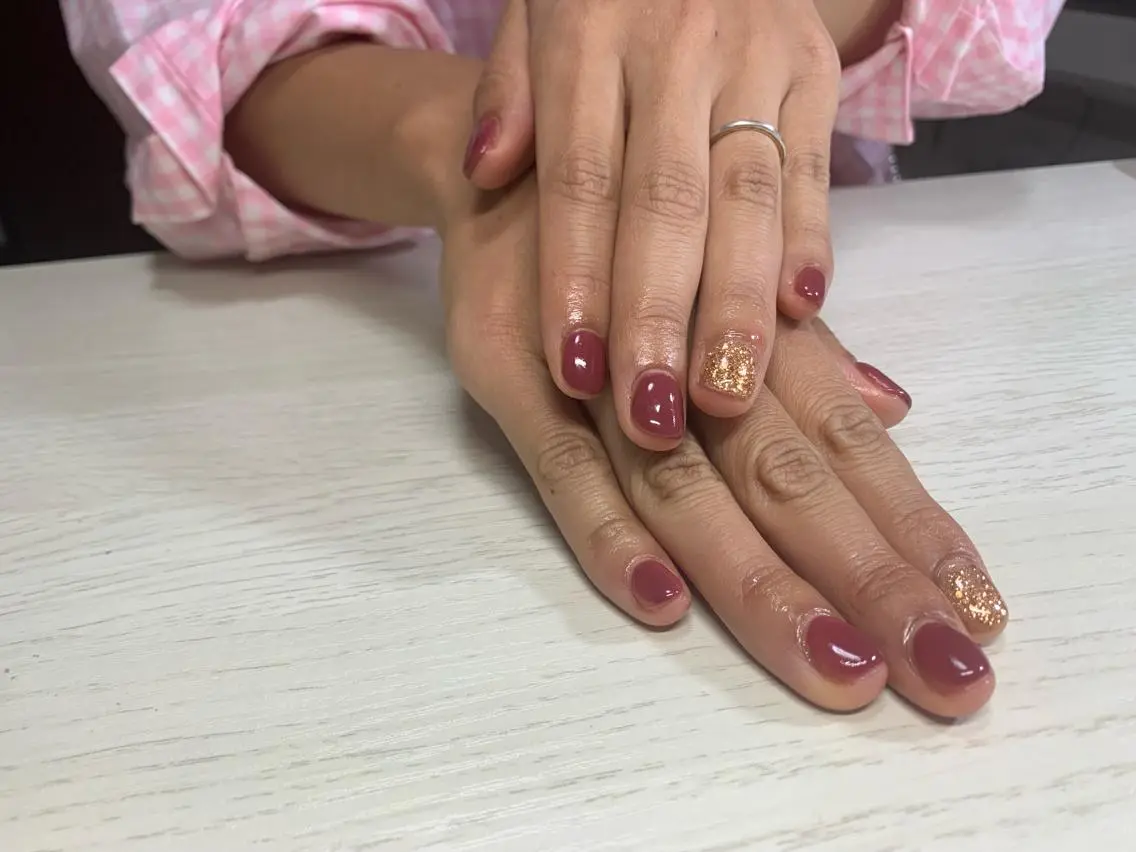 ネイル ワンカラーネイル SAKU nail 作島茜のネイルデザイン