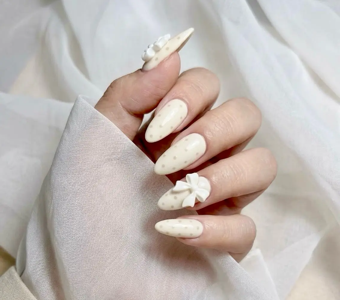 ネイル ドット ジェルネイル ホワイト Michan Nailのその他イメージ
