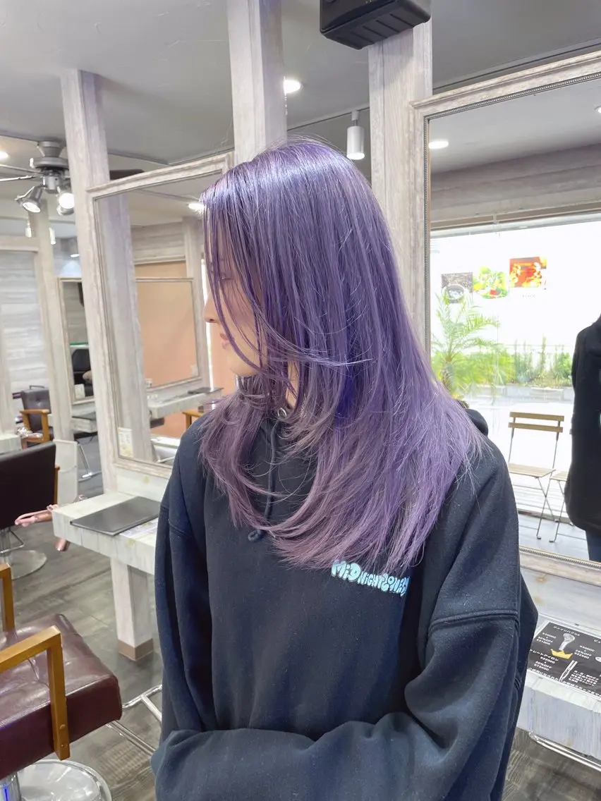 ロング パープルカラー ヘアカラー トリートメント LOCO/ Koukiのヘアスタイル