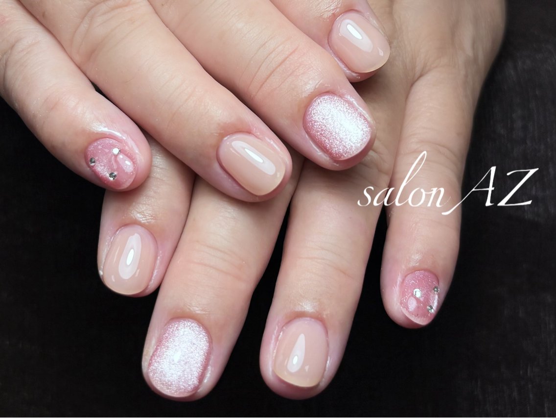 ネイル アートネイル フットネイル フレンチネイル マグネットネイル 持ち込み ハンドネイル salonAZ Miaのネイルデザイン