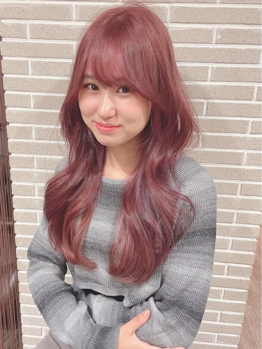 セミロング カラー ヘアカラー 大人可愛い/レイヤー /ブリーチ/溝口誠二のヘアスタイル