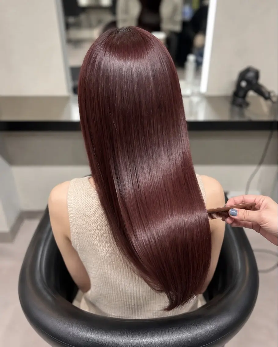 ミディアム カラー ブラウンカラー トリートメント 🌈ウルトワ水素 髪質改善naru🌈のヘアスタイル