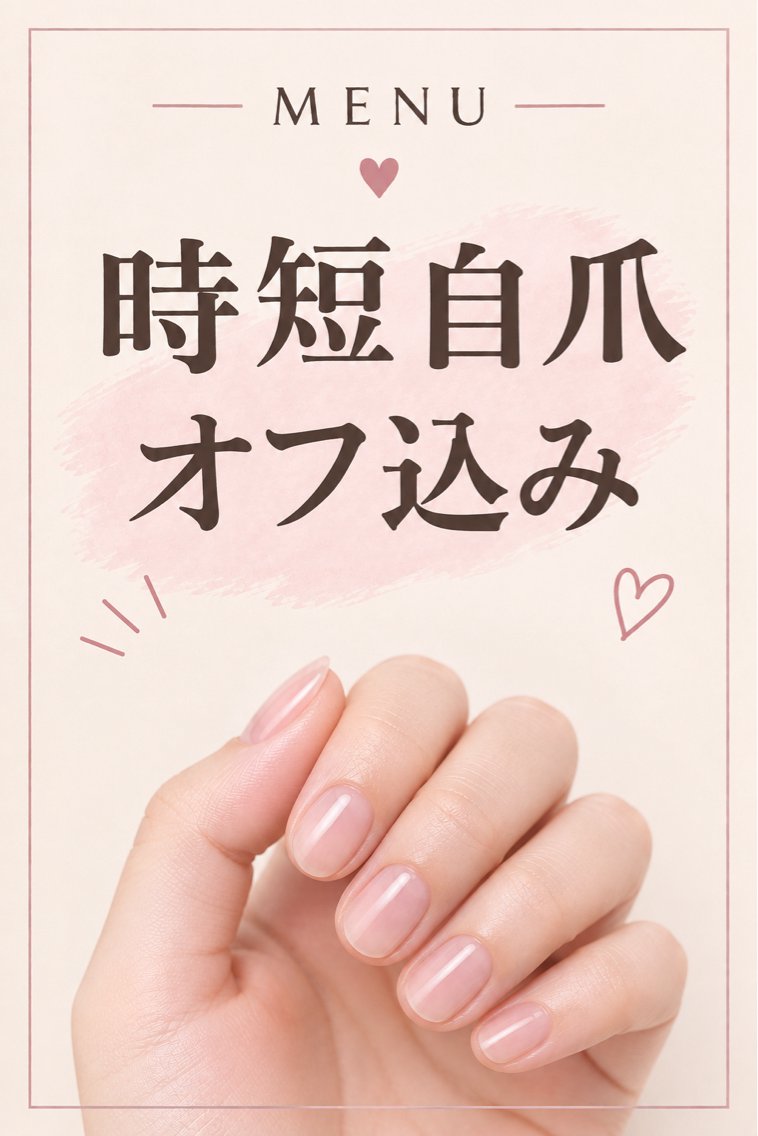 🧡時短・自爪・オフ込み🧡デザイン可、フィルイン可の写真