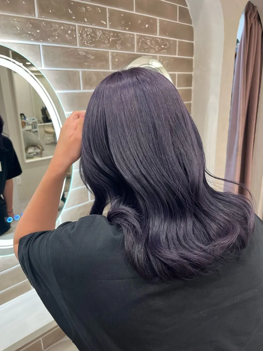 セミロング カラー ラベンダーカラー ヘアカラー トリートメント みさき/メンズカット /艶髪ヘアーのヘアスタイル