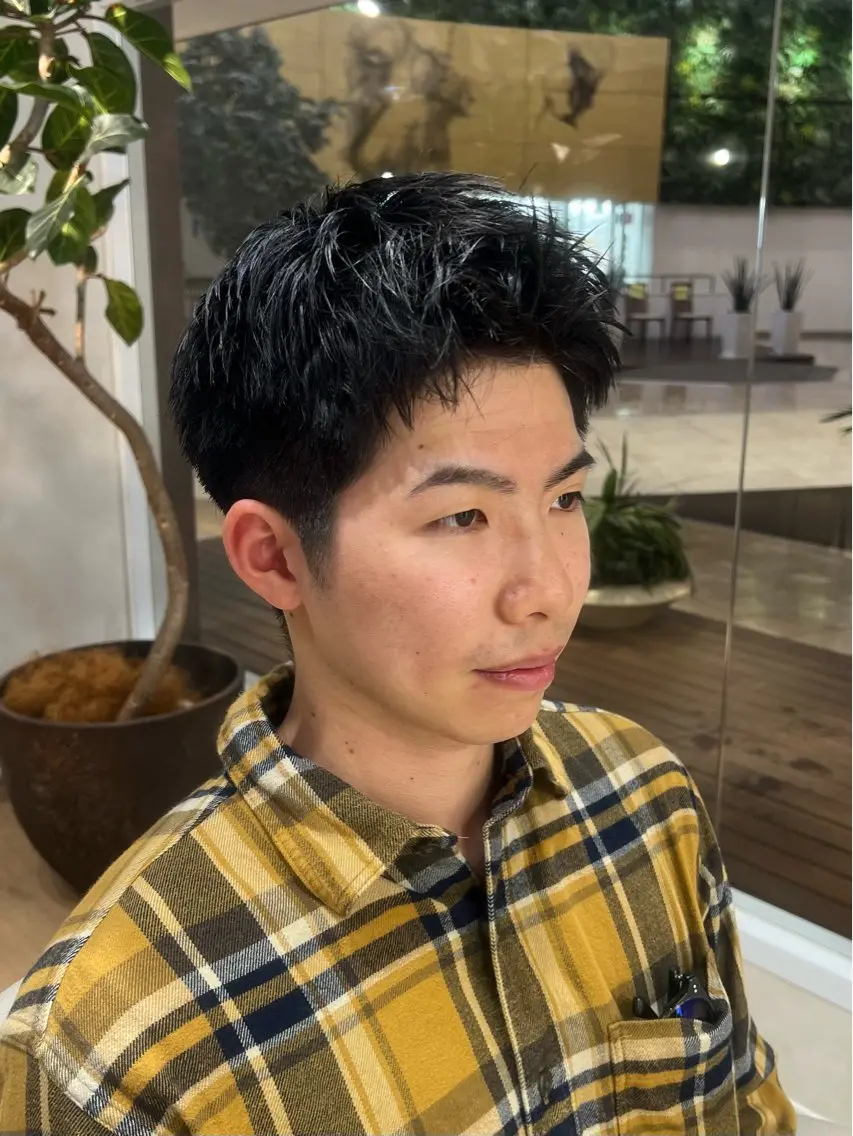 ショート メンズ カット ヘッドスパ 梅田茶屋町メンズ 専門美容師 山元一平のヘアスタイル