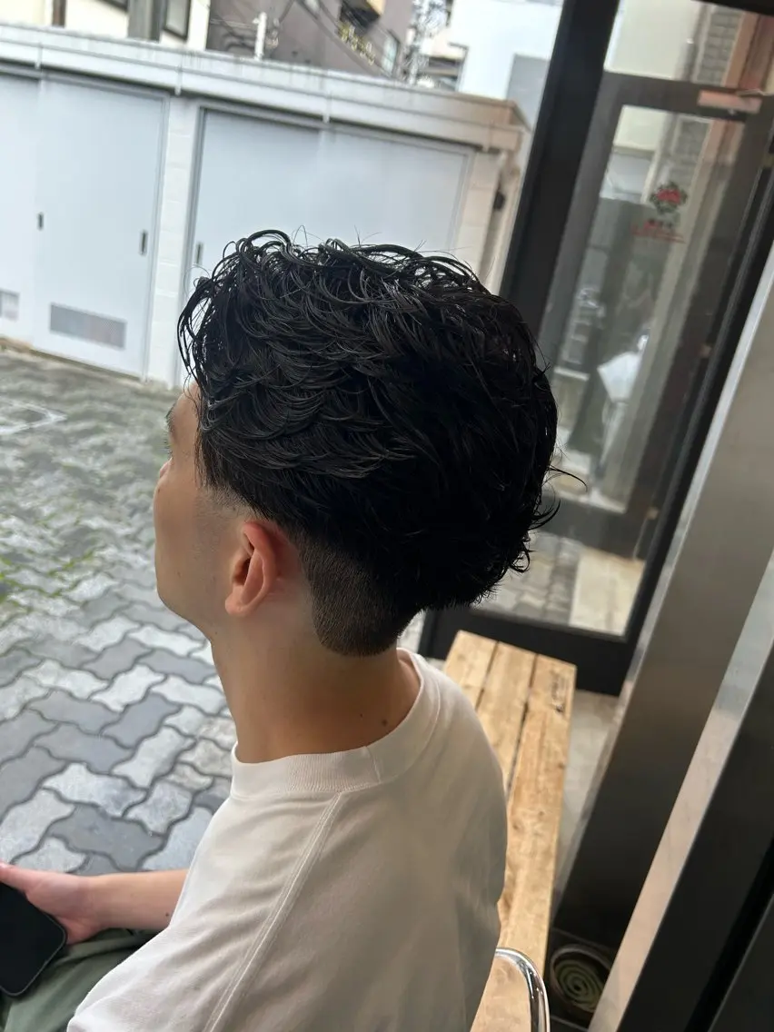 ミディアム メンズ 明大前/フェード /海外パーマ/岳のヘアスタイル