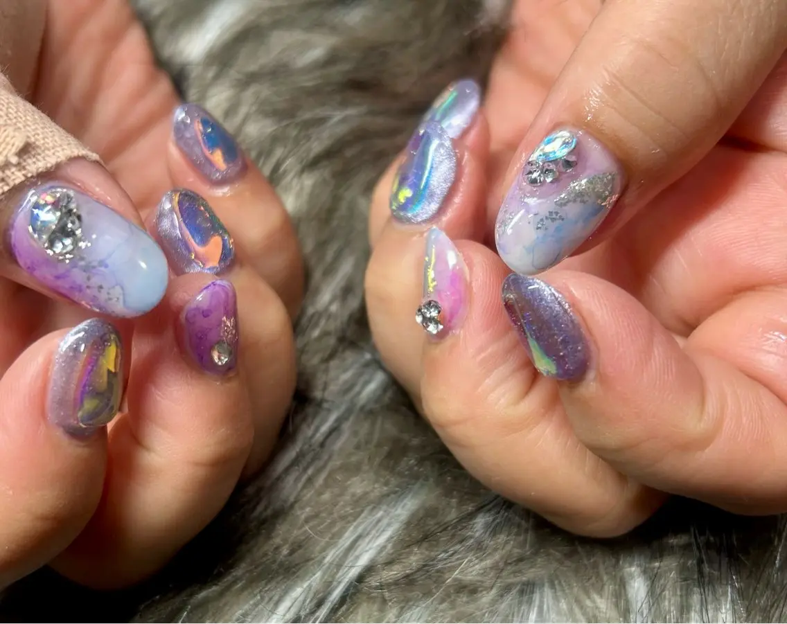 ネイル 氷ネイル・うるうるネイル 持ち込み nailroom HARU.のネイルデザイン