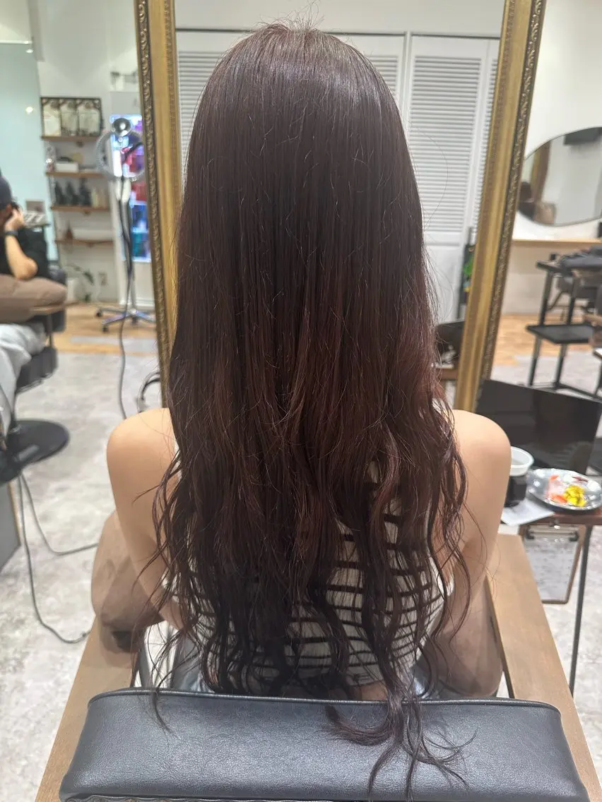 ロング ヘアカラー トリートメント 透明感イルミナカラー ／寒色/MOMOKAのヘアスタイル
