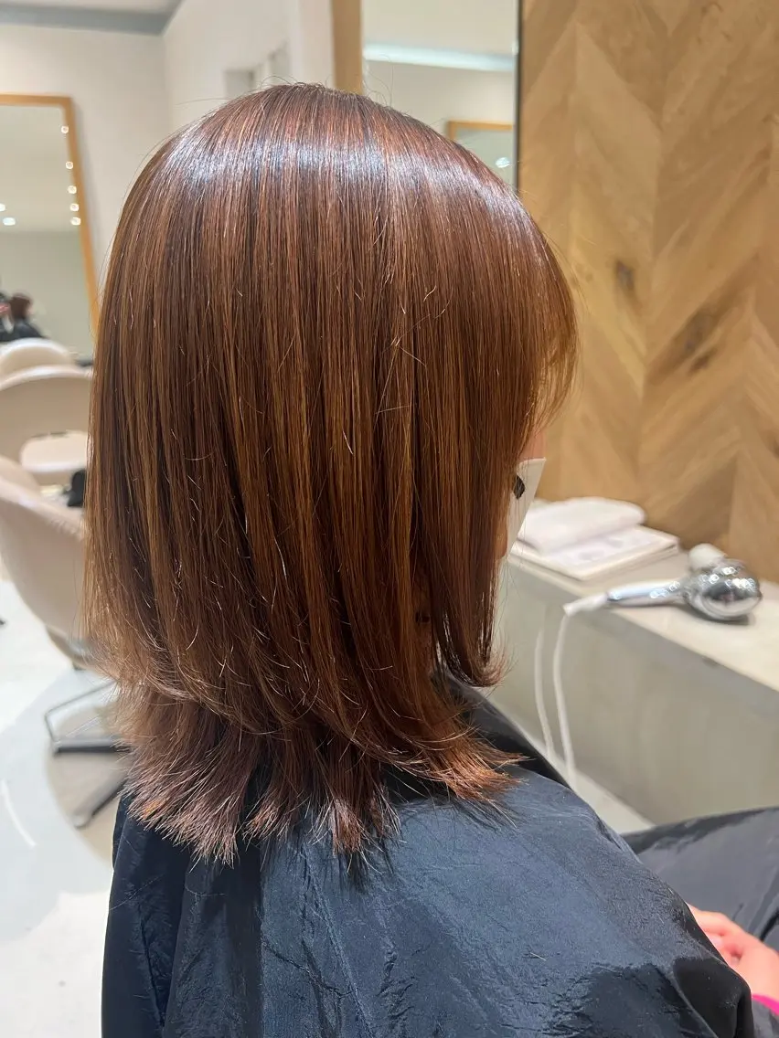 ミディアム 縮毛矯正 kingdom青山店 小宮愛理のヘアスタイル